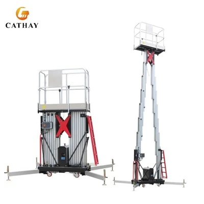 Aluminium platform met dubbele mast